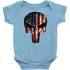 skull us flag Baby Onesie