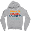 Summer Night Bonfires Beer Zipper Hoodie