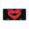 lip print heart License Plate