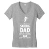 i'm a skiing dad   daddy Women's V-Neck T-Shirt