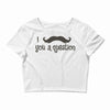 mustache Crop Top