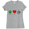 peace love coffee (2) Ladies Fitted T-Shirt