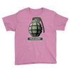 hand grenade military army Youth Tee