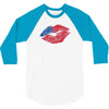 4th of July Lip 3/4 Sleeve Shirt