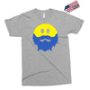 bearded smiley face Exclusive T-shirt