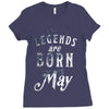 legends are born in may funny Ladies Fitted T-Shirt