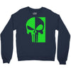 mad engine marvel brand punisher scar glow in the dark Crewneck Sweatshirt