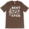 Best Dad Ever Funny Music Note T-Shirt