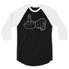 funny rude fingers ideal birthday gift or present 3/4 Sleeve Shirt