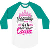 Celebrating With the 4th Birthday Queen 3/4 Sleeve Shirt
