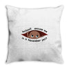 November Peeking Out Baby Boy Throw Pillow