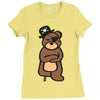 pirate bear Ladies Fitted T-Shirt