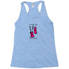 i run like a girl try to keep up Racerback Tank