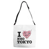 i love neo tokyo Adjustable Strap Totes