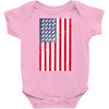 t-rex vintage american flag Baby Bodysuit