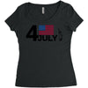 july 4 independence day Women's Triblend Scoop T-shirt