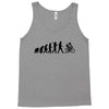 evolution of a cyclist mens black or blue cycling t shirt bike Tank Top