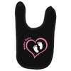 Baby Girl with Heart Any Name Customized Baby Bibs
