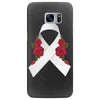 lung cancer white ribbon Samsung Galaxy S7 Edge Case