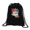 quinn of diamonds Drawstring Bags