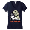 This Girl Loves Her Dachshund Women's V-Neck T-Shirt
