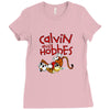 calvin hobbes Ladies Fitted T-Shirt
