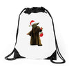 yoda christmas Drawstring Bags