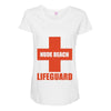 nude beach   lifeguard Maternity Scoop Neck T-shirt