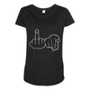 funny rude fingers ideal birthday gift or present Maternity Scoop Neck T-shirt