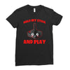 gaming hold and play Ladies Fitted T-Shirt