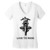 live to ride Women's V-Neck T-Shirt