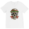 burger skull V-Neck Tee