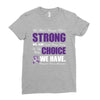 we don't know how strong we are until being strong is the only choice Ladies Fitted T-Shirt