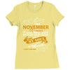 I'm a november woman I was born with my heart Ladies Fitted T-Shirt