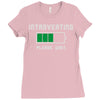 low battery introvert pun humor Ladies Fitted T-Shirt
