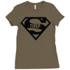 super tired superman Ladies Fitted T-Shirt