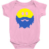 bearded smiley face Baby Bodysuit