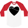 black heart 3/4 Sleeve Shirt