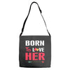 couple tshirt   born to love her Adjustable Strap Totes