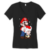 mario licking toad Women's V-Neck T-Shirt