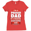 proud dad son Ladies Fitted T-Shirt