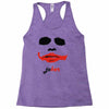 visage joker yeux ferm&eacute;s Racerback Tank