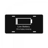low battery License Plate