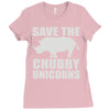 save the chubby unicorns Ladies Fitted T-Shirt