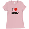 i love mustache Ladies Fitted T-Shirt