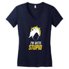 im with stupid Women's V-Neck T-Shirt