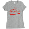 enjoy cocaine funny gray Ladies Fitted T-Shirt