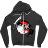 samurai jack and aku yin yang Zipper Hoodie