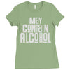 may contain alcohol Ladies Fitted T-Shirt