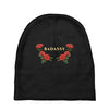 badassy with roses Baby Beanies